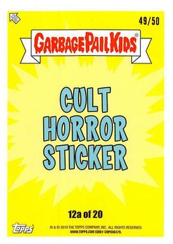 2019 Topps Garbage Pail Kids: Revenge of Oh, the Horror-ible! - Blood Splatter Gold #12a Kelli Comet Back