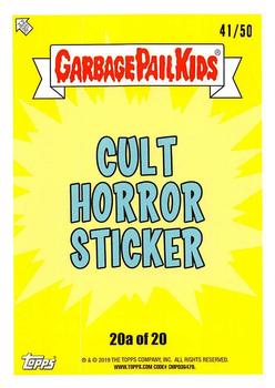 2019 Topps Garbage Pail Kids: Revenge of Oh, the Horror-ible! - Blood Splatter Gold #20a Liv Stick Back