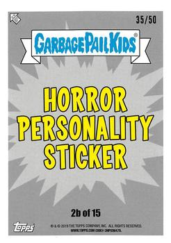 2019 Topps Garbage Pail Kids: Revenge of Oh, the Horror-ible! - Blood Splatter Gold #2b Conflicting Carpenter Back