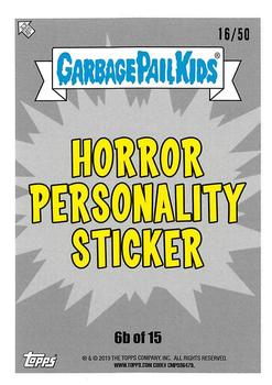 2019 Topps Garbage Pail Kids: Revenge of Oh, the Horror-ible! - Blood Splatter Gold #6b Roaming Romero Back