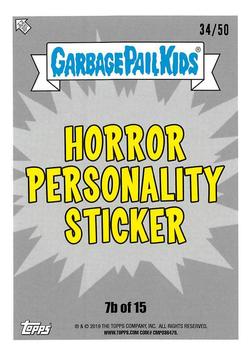 2019 Topps Garbage Pail Kids: Revenge of Oh, the Horror-ible! - Blood Splatter Gold #7b Horace Host Back