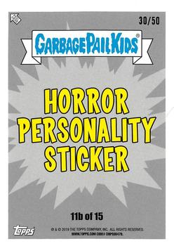 2019 Topps Garbage Pail Kids: Revenge of Oh, the Horror-ible! - Blood Splatter Gold #11b Boob Tube Briggs Back