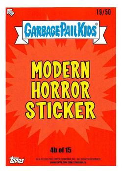 2019 Topps Garbage Pail Kids: Revenge of Oh, the Horror-ible! - Blood Splatter Gold #4b Bob A. Dook Back