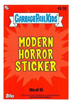2019 Topps Garbage Pail Kids: Revenge of Oh, the Horror-ible! - Blood Splatter Gold #10a Grudge Judge Back