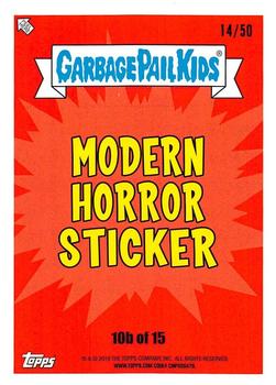 2019 Topps Garbage Pail Kids: Revenge of Oh, the Horror-ible! - Blood Splatter Gold #10b Ju-On Juan Back