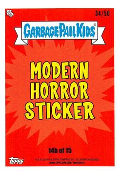2019 Topps Garbage Pail Kids: Revenge of Oh, the Horror-ible! - Blood Splatter Gold #14b Trick R. Pete Back