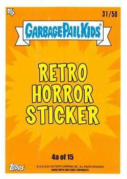 2019 Topps Garbage Pail Kids: Revenge of Oh, the Horror-ible! - Blood Splatter Gold #4a Notre Damon Back
