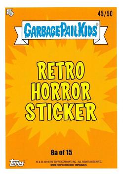 2019 Topps Garbage Pail Kids: Revenge of Oh, the Horror-ible! - Blood Splatter Gold #8a Martha Moth Back