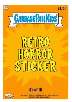 2019 Topps Garbage Pail Kids: Revenge of Oh, the Horror-ible! - Blood Splatter Gold #8b Crissy-Lis Back
