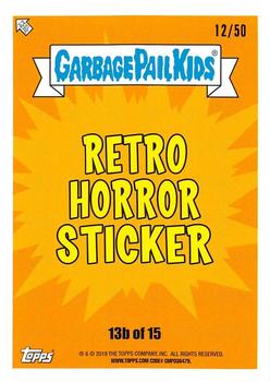 2019 Topps Garbage Pail Kids: Revenge of Oh, the Horror-ible! - Blood Splatter Gold #13b Crooked Kurt Back