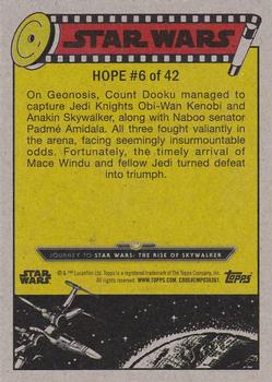 2019 Topps Star Wars Journey to Star Wars The Rise of Skywalker - Green #6 Rescue From Above Back