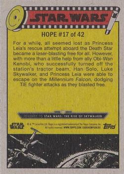2019 Topps Star Wars Journey to Star Wars The Rise of Skywalker - Green #17 Escaping the Death Star Back