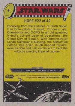 2019 Topps Star Wars Journey to Star Wars The Rise of Skywalker - Green #22 Refuge on Bespin Back
