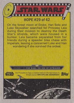 2019 Topps Star Wars Journey to Star Wars The Rise of Skywalker - Green #29 The Hunt for Princess Leia Back