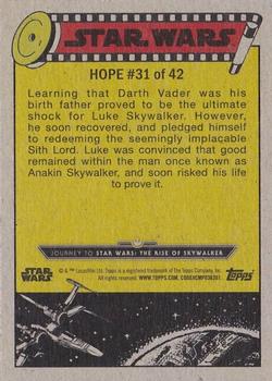 2019 Topps Star Wars Journey to Star Wars The Rise of Skywalker - Green #31 The Good in Vader Back