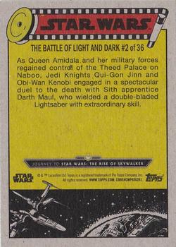 2019 Topps Star Wars Journey to Star Wars The Rise of Skywalker - Green #56 Duel of the Fates Back