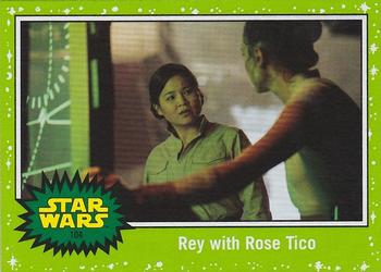 2019 Topps Star Wars Journey to Star Wars The Rise of Skywalker - Green #104 Rey with Rose Tico Front