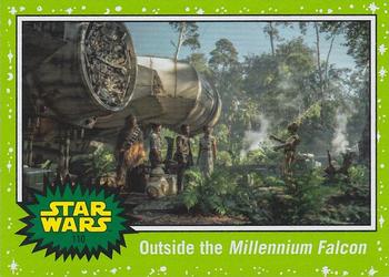 2019 Topps Star Wars Journey to Star Wars The Rise of Skywalker - Green #110 Outside the Millennium Falcon Front