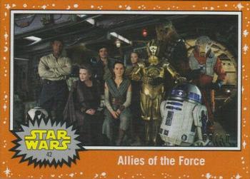2019 Topps Star Wars Journey to Star Wars The Rise of Skywalker - Orange #42 Allies of the Force Front