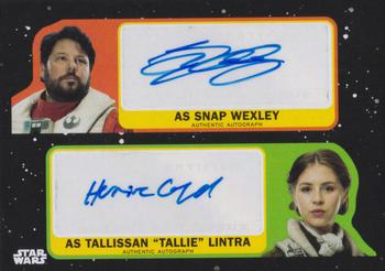 2019 Topps Star Wars Journey to Star Wars The Rise of Skywalker - Dual Autographs #NNO Greg Grunberg / Hermione Corfield Front