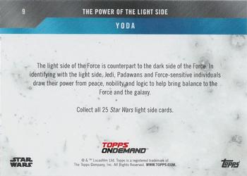 2019 Topps On Demand Set 17: Star Wars: The Power of the Light Side #9 Yoda Back