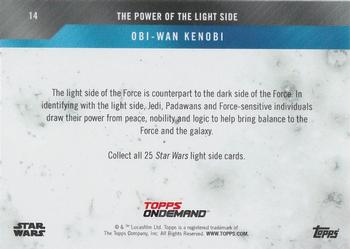 2019 Topps On Demand Set 17: Star Wars: The Power of the Light Side #14 Obi-Wan Kenobi Back