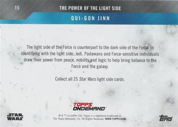 2019 Topps On Demand Set 17: Star Wars: The Power of the Light Side #15 Qui-Gon Jinn Back