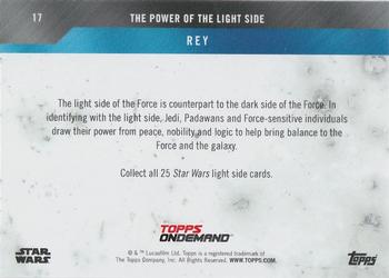 2019 Topps On Demand Set 17: Star Wars: The Power of the Light Side #17 Rey Back