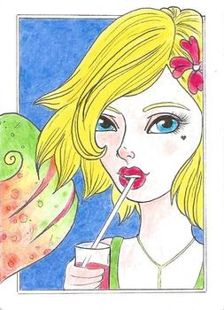 2017 Island Dreams Artcards: Let the Good Times Roll! Again! - Sketch Artists #NNO Thais Campos Front