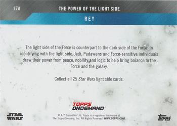 2019 Topps On Demand Set 17: Star Wars: The Power of the Light Side - Red #17 Rey Back
