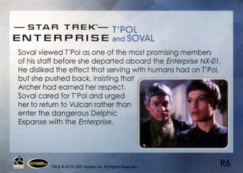 2019 Rittenhouse Star Trek Enterprise Archives Series 2 Heroes & Villains - Relationships #R6 T'Pol / Soval Back