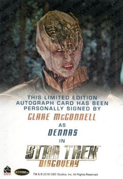 2019 Rittenhouse Star Trek Discovery Season One - Autographs (Full Bleed Design) #NNO Clare McConnell Back