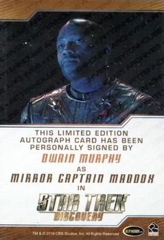 2019 Rittenhouse Star Trek Discovery Season One - Autographs (Border Design) #NNO Dwain Murphy Back