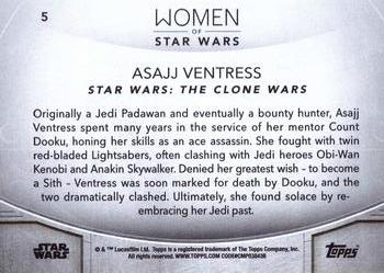 2020 Topps Women of Star Wars #5 Asajj Ventress Back
