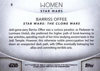 2020 Topps Women of Star Wars #8 Barriss Offee Back