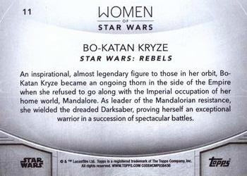 2020 Topps Women of Star Wars #11 Bo-Katan Kryze Back