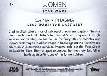 2020 Topps Women of Star Wars #14 Captain Phasma Back