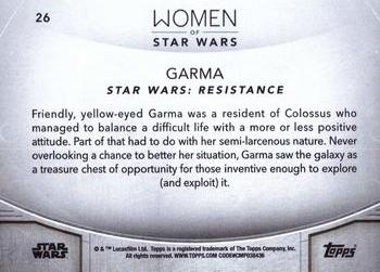2020 Topps Women of Star Wars #26 Garma Back