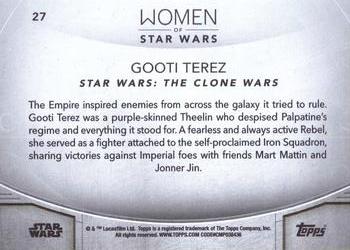 2020 Topps Women of Star Wars #27 Gooti Terez Back