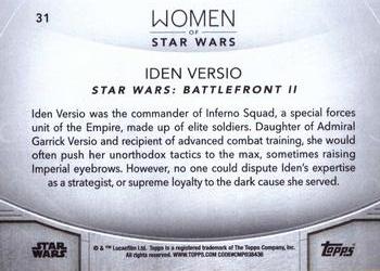 2020 Topps Women of Star Wars #31 Iden Versio Back