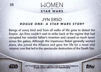 2020 Topps Women of Star Wars #35 Jyn Erso Back