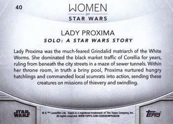 2020 Topps Women of Star Wars #40 Lady Proxima Back