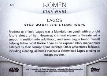 2020 Topps Women of Star Wars #41 Lagos Back