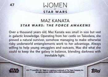 2020 Topps Women of Star Wars #47 Maz Kanata Back
