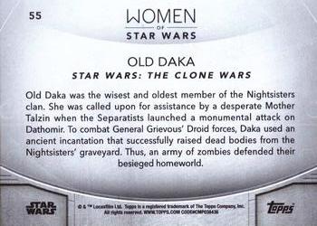 2020 Topps Women of Star Wars #55 Old Daka Back