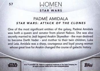2020 Topps Women of Star Wars #57 Padmé Amidala Back