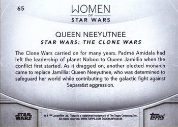 2020 Topps Women of Star Wars #65 Queen Neeyutnee Back