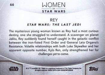 2020 Topps Women of Star Wars #66 Rey Back