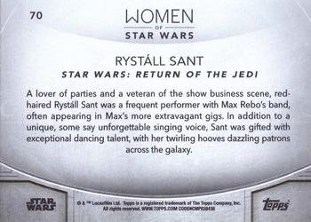2020 Topps Women of Star Wars #70 Rystáll Sant Back