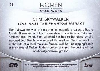 2020 Topps Women of Star Wars #78 Shmi Skywalker Back